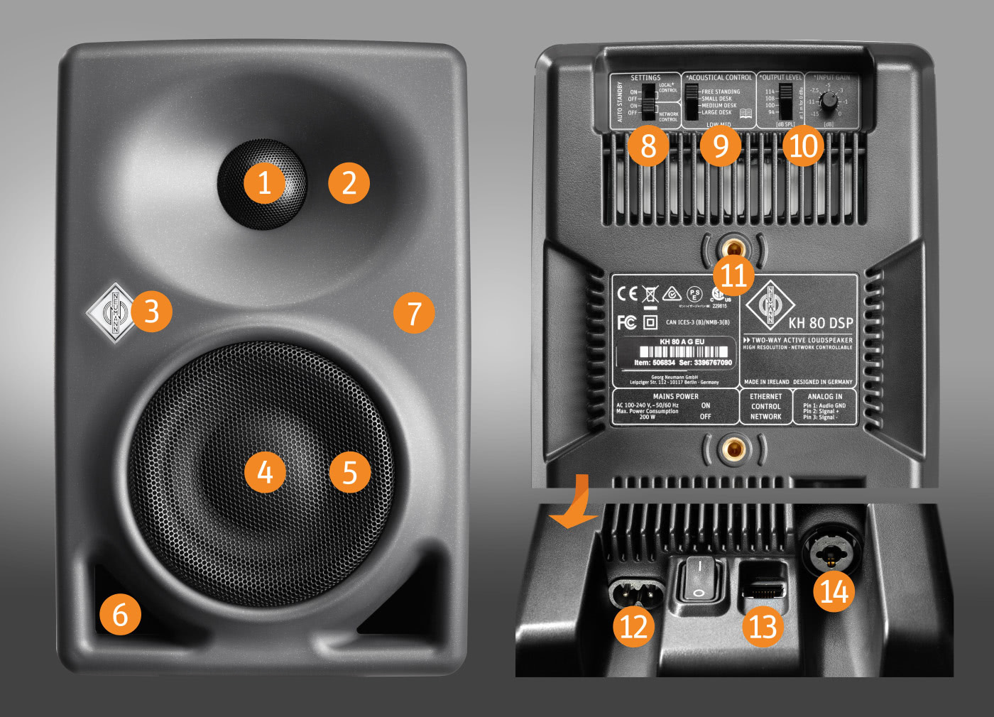 NEUMANN KH80 DSP A Gペア NEUMANN KH 80 DSP A G(ペア)+KH 750 DSP D G(サブウーファー)+